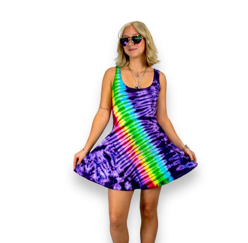Over the Rainbow Skater Dress in Purple